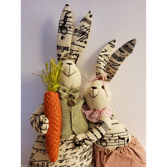 Happy Easter Rabbits Hugging - Picture 3 of 3